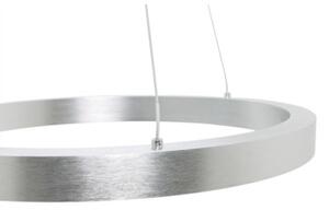 Stříbrné závěsné LED svítidlo CARLO 40 cm