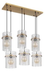 Globo 15698-6HM - Lustr na lanku GORLEY 6xE27/60W/230V zlatá