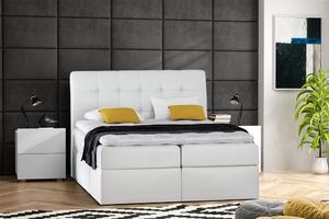 Čalouněná postel ELVIS 90x200 cm Odstín látky: Bílá (soft 17) - eTapik