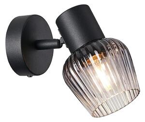 Prezent 14100 - Nástěnné bodové svítidlo OASIS 1xE27/60W/230V černá/kouřová