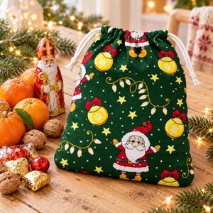 Bellatex Dárkový sáček 29x39 cm Vánoce Zelená