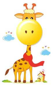 EUlight Dětské nástěnné svítidlo Giraffe, 1x žluté plastové stínítko, or