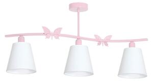 EUlight Dětské stropní svítidlo Alice, 3x bílé textilní stínítko, p