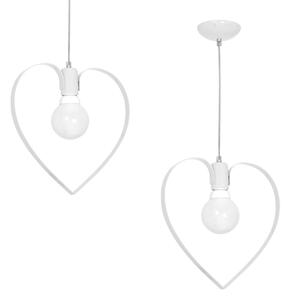 EUlight Dětské závěsné svítidlo Amore, 1x bílé kovové stínítko, w