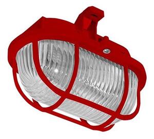 Venkovní stropní svítidlo OVAL 1xE27/60W/230V IP44 červená