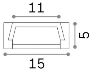 SLOT SURFACE přisazený profil 15x5mm 2m, hliníkový