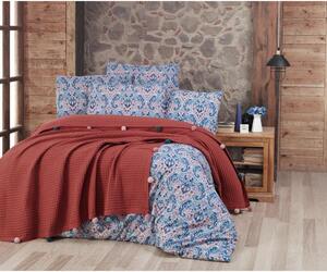 Bavlněný přehoz na dvoulůžko v cihlové barvě 200x240 cm – Mila Home
