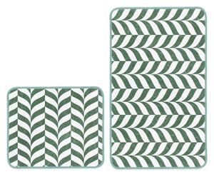 Bílo-zelené koupelnové předložky v sadě 2 ks 60x100 cm – Mila Home
