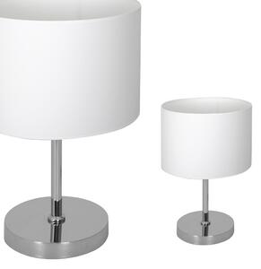 Stolní lampa Casino, 1x bílé textilní stínítko, ch