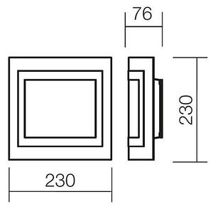 Redo 05-827 - Nástěnné svítidlo SPECTRE 1xE27/42W/230V lesklý chrom/bílá