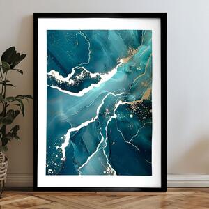 Nástěnný plakát s EXTRA efektem - Marble of Sea - 40x60 cm