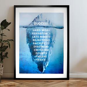 Nástěnný plakát s EXTRA efektem - Iceberg of Success - 40x60 cm
