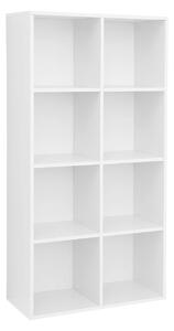 VASAGLE Knihovna - bílá - 65x30x129,5 cm