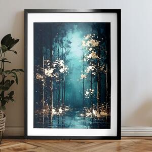 Nástěnný plakát s EXTRA efektem - Mystic STROMY - 40x60 cm
