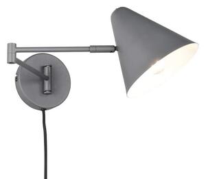 Trio Leuchten 263970142 COSIMA - Nástěnná lampa na kloubech s kabelem do zásuvky v antracitově šedé barvě, 1 x E14 (Antracitová otočná lampa s kabelem)
