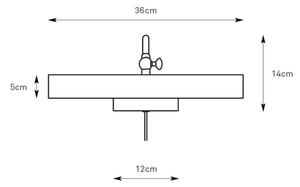 Markslöjd 108982 - Obrazové svítidlo CIGLIA 2xE14/40W/230V mosaz