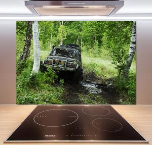 Dekorační panel sklo Jeep v lese pksh-4134018