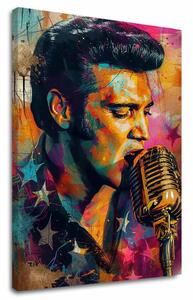 Obraz ELVIS PRESLEY - Zlatý hlas rock'n'rollu | dotaženo rukou umělce - 60x90 cm