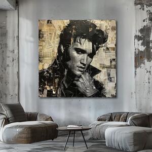 Obraz ELVIS PRESLEY - Rockový génius | dotaženo rukou umělce - 60x60 cm