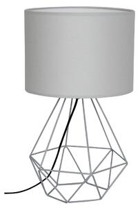 EUlight Stolní lampa Basket, 1x šedé textilní stínítko, gre