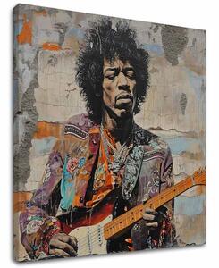 Obraz JIMI HENDRIX - Kytarová poezie | dotaženo rukou umělce - 60x60 cm