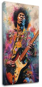 Obraz JIMI HENDRIX - Ohnivé tóny | dotaženo rukou umělce - 50x100 cm