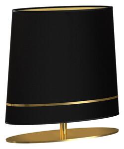 EUlight Stolní lampa Bootes, 1x černé/zlaté textilní stínítko, g