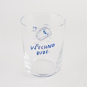 Sklenice na vodu Všechno bude / Kočka 340 ml
