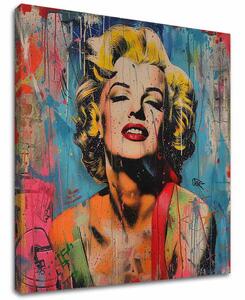 Obraz MARILYN MONROE - Rebel v barvách | dotaženo rukou umělce - 60x60 cm