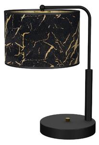 EUlight Stolní lampa Senso, 1x černé/zlaté textilní stínítko, b