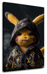 Obraz PIKACHU : Streetwear král | Italské plátno - 60x90 cm