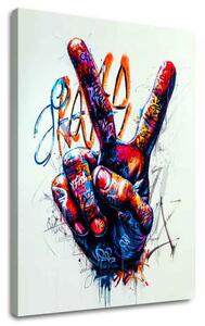 Obraz PEACE HAND | Italské plátno - 40x50 cm
