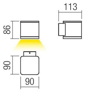 Redo 9069 - LED Venkovní nástěnné svítidlo BETA LED/6W/230V IP54