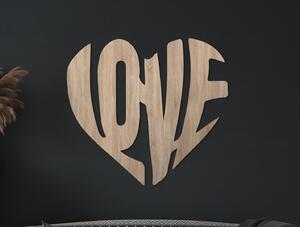 Drevko Dřevěný nápis Love v srdci