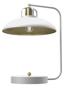 Stolní lampa Felix, 1x zlaté/bílé kovové stínítko, w/g