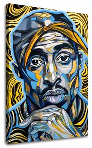 Obraz Tupac Shakur - Zlaté tóny rapu | dotaženo rukou umělce - 60x90 cm