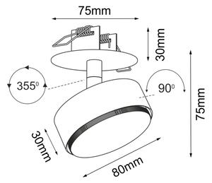 Brosline 3259 - Podhledové bodové svítidlo DROP 1xGX53/9W/230V bílá
