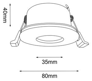 Brosline 3027 - Podhledové svítidlo CHITO 1xGU10/10W/230V bílá