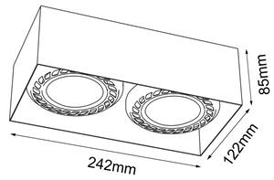 Brosline 1269 - Bodové svítidlo CAGE 2xGU10/18W/230V černá