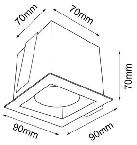 Brosline 3032 - Podhledové svítidlo CAGE 1xGU10/10W/230V černá