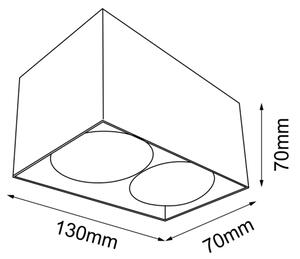 Brosline 1076 - Bodové svítidlo CAGE 2xGU10/10W/230V černá