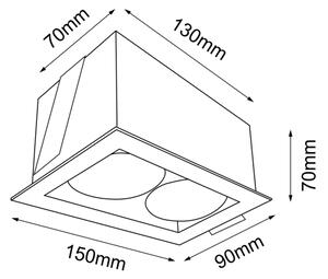 Brosline 3035 - Podhledové svítidlo CAGE 2xGU10/10W/230V bílá