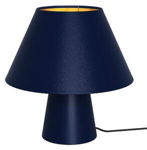 EUlight Stolní lampa Fifi, 1x tmavomodré textilní stínítko, db/g