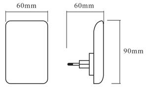 Osram - LED Noční světlo se senzorem soumraku LUNETTA LED/0,3W/230V