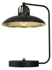 EUlight Stolní lampa Felix, 1x zlaté/černé kovové stínítko, b/g