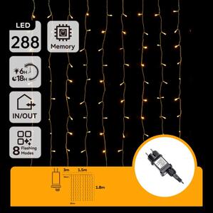 Aigostar - LED Venkovní vánoční řetěz 288xLED/3,6W/230V 1,5x1,8m IP44 teplá bílá