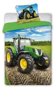 Detské povlečení Traktor zelený 140 x 200 + 70 x 90 cm FARO