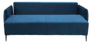 Třímístná tmavě modrá rozkládací pohovka DL KIOTO