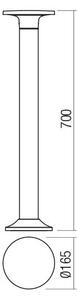 Redo 90374 - LED Venkovní lampa AURA LED/8W/230V 3000K 70 cm IP65 antracit
