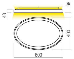 Redo 01-3808 - LED Stmívatelné stropní svítidlo NOBU LED/60W/230V černá